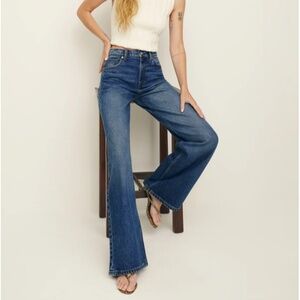 Reformation Cary Stretch High Rise Slouchy Wide Leg Jeans
